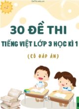 Bộ 30 Đề thi Tiếng Việt Lớp 3 Học kì 1 (Có đáp án)